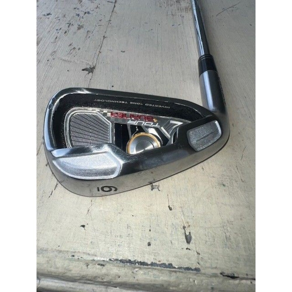 TaylorMade Tour Burner 6 Iron Burner 105g R Flex Steel Shaft Left Hand 37.5” VGC